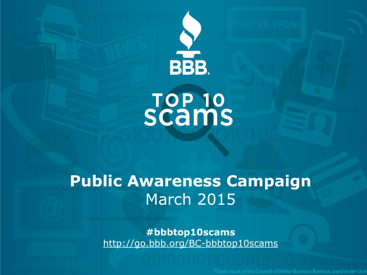 public awareness campaign march 2015
