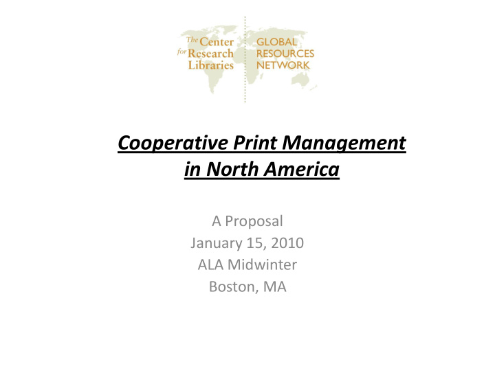 cooperative print management in north america