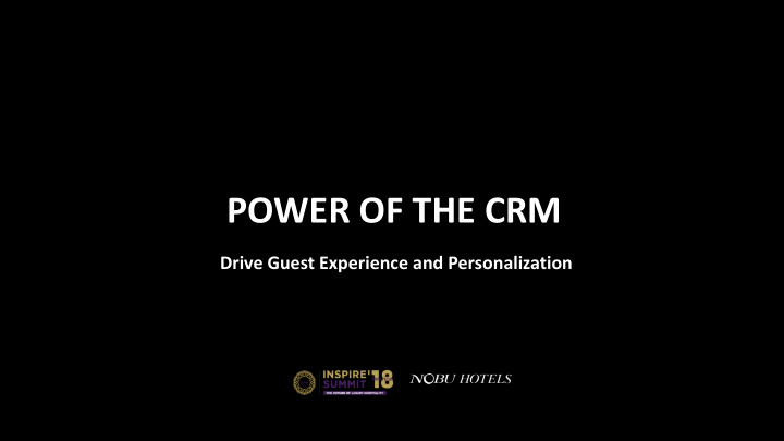 power of the crm