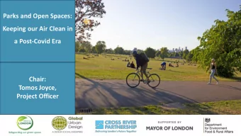 a Post-Covid Era  Chair:  Tomos Joyce,  Project Officer  Todays Speakers  Ross Phillips  Tomos