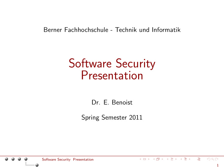 software security presentation