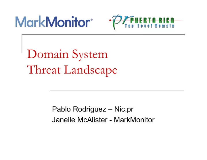 domain system threat landscape