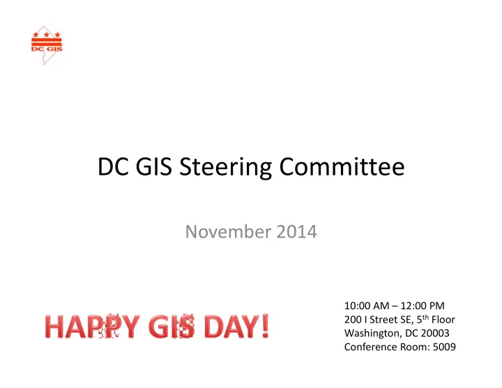 dc gis steering committee