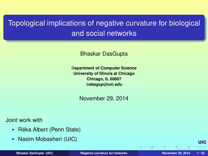 topological implications of negative curvature for