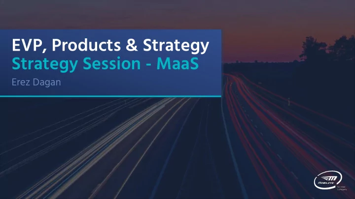 evp products strategy