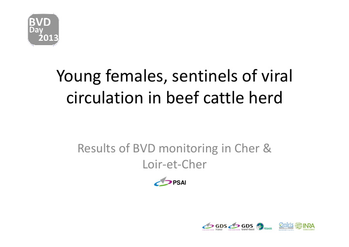 young females sentinels of viral circulation in beef