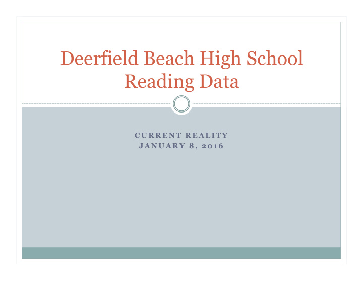 deerfield beach high school reading data