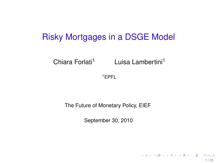 risky mortgages in a dsge model