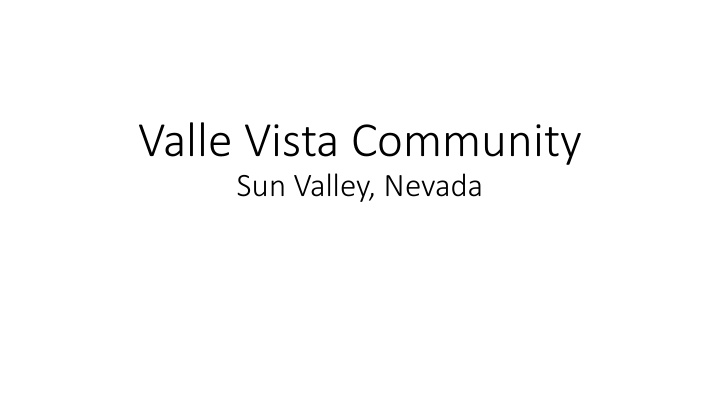 valle vista community