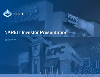 NAREIT Investor Presentation  JUNE 2020  Q2 2020 Update  IMPACT OF STATES REOPENING  Spirit's top