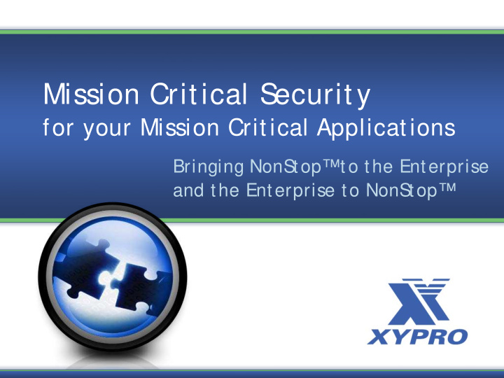 mission critical security