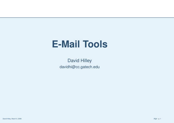 e mail tools