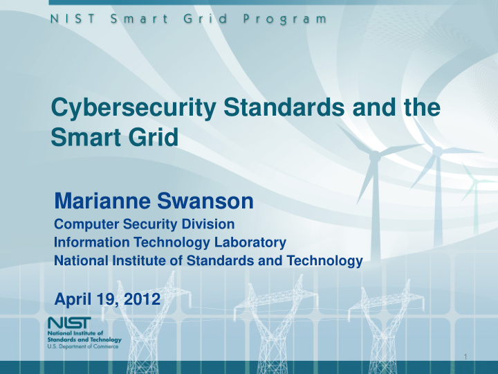 cybersecurity standards and the smart grid