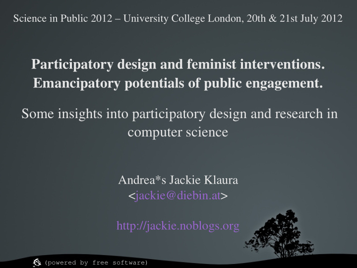 participatory design and feminist interventions