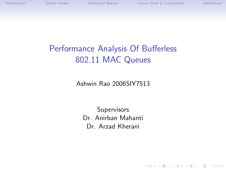 performance analysis of bufferless 802 11 mac queues