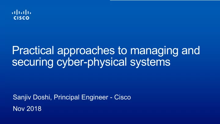 practical approaches to managing and securing cyber