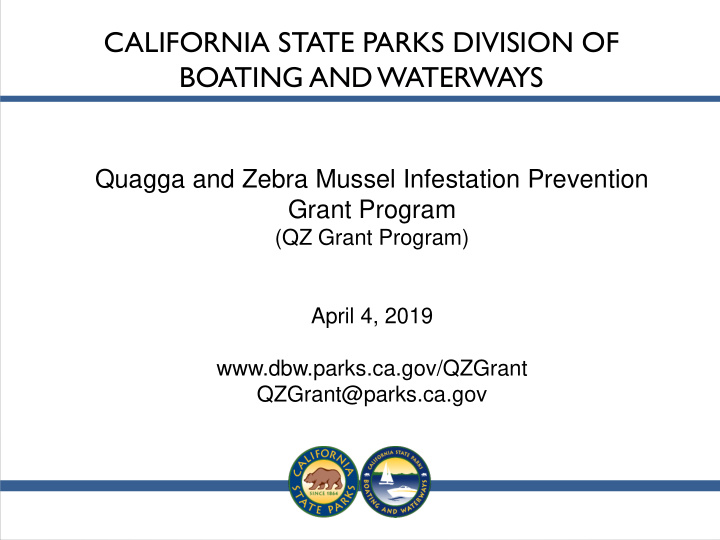california state parks division of boating and waterways