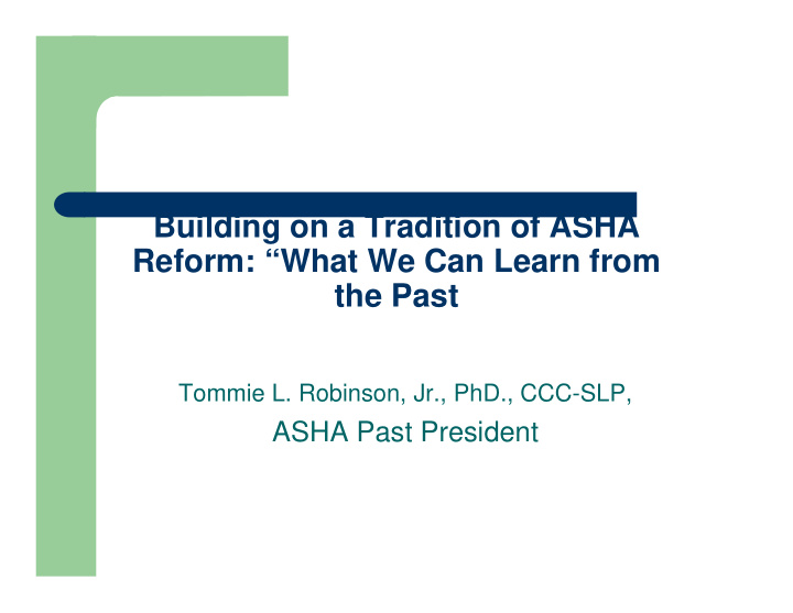 building on a tradition of asha reform what we can learn