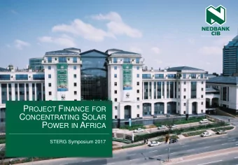 1 A GENDA  Introduction  about our team  Project finance and concentrating  solar power