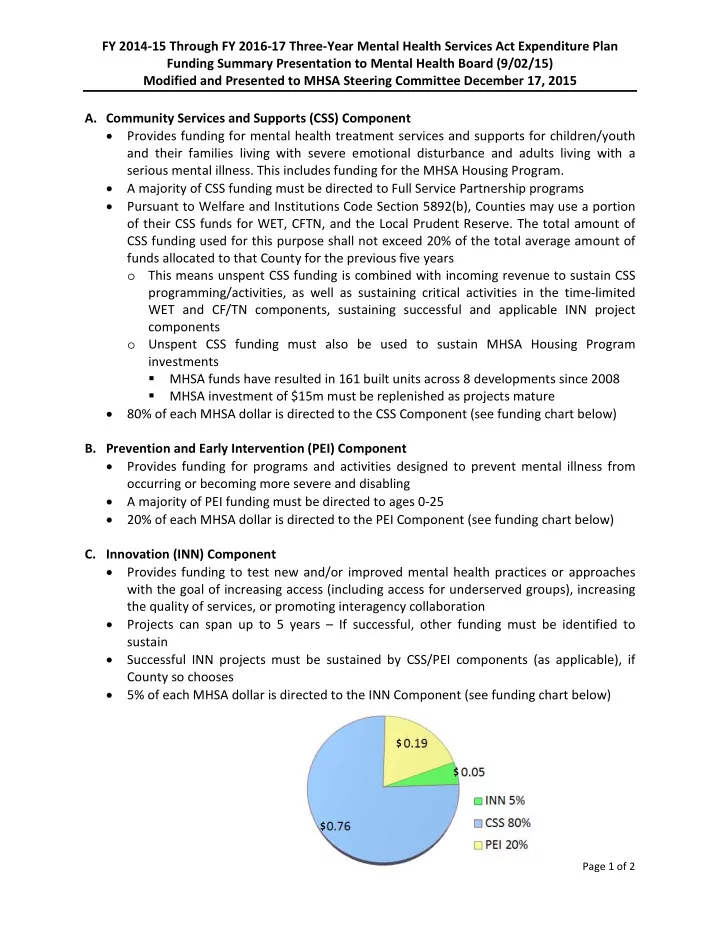 fy 2014 15 through fy 2016 17 three year mental health