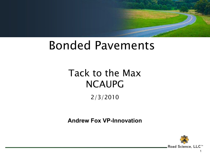 bonded pavement definition