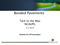 bonded pavement definition