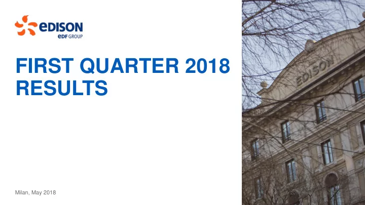 first quarter 2018