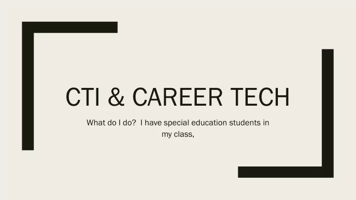 cti career tech