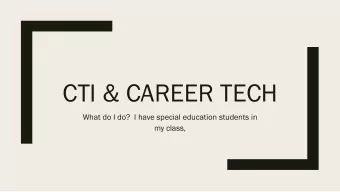 CTI &amp; CAREER TECH  What do I do?  I have special education students in  my class,  The Georgia