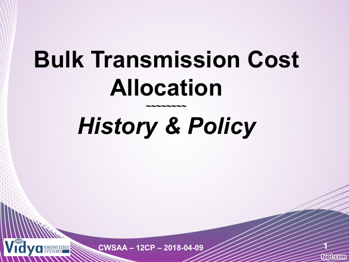bulk transmission cost allocation