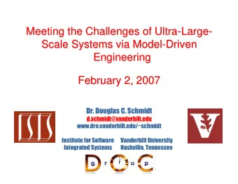 Meeting the Challenges of Ultra-  -Large  Large-  -  Meeting the Challenges of Ultra  Scale Systems