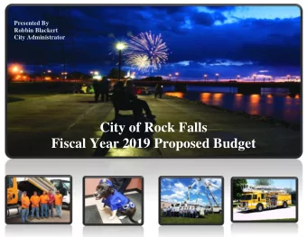 City of Rock Falls  Fiscal Year 2019 Proposed Budget P a g e  | 1  City of Rock Falls  Mayor