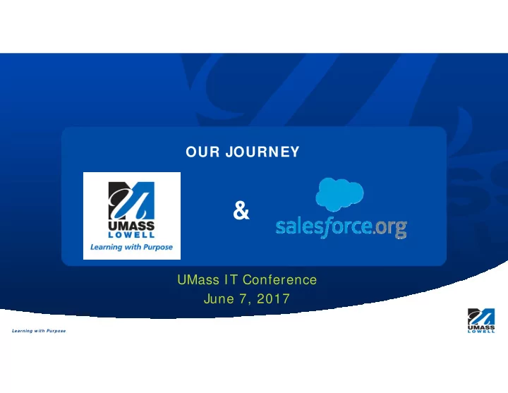 umass it conference june 7 2017 learning w ith purpose