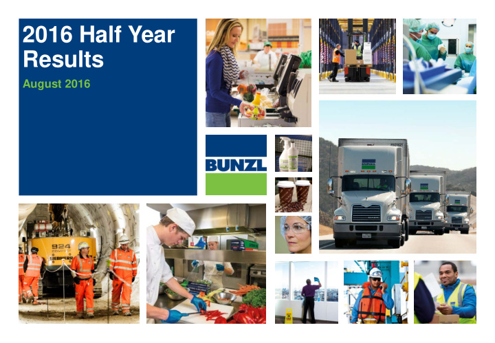 2016 half year results