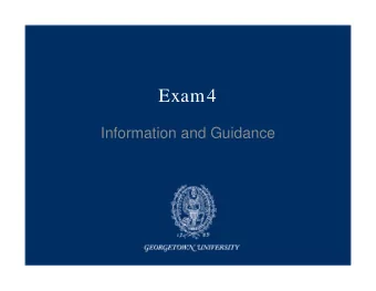Exam4  Information and Guidance  General Topics   General Exam Information   Exam types
