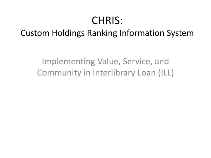 chris