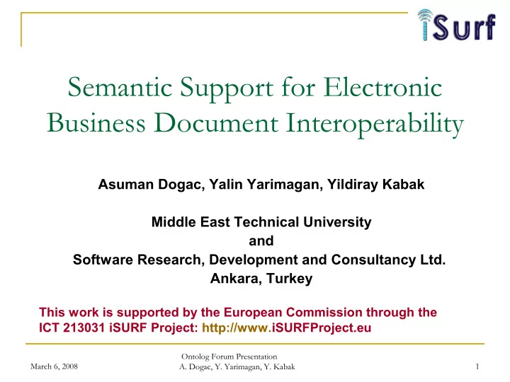 semantic support for electronic business document