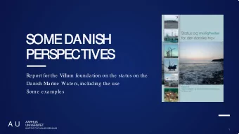 SO  SOMEDANISH  PERSPEC  ECTIVES  ES  Report for the Villum founda tion on the sta tus on the  Da