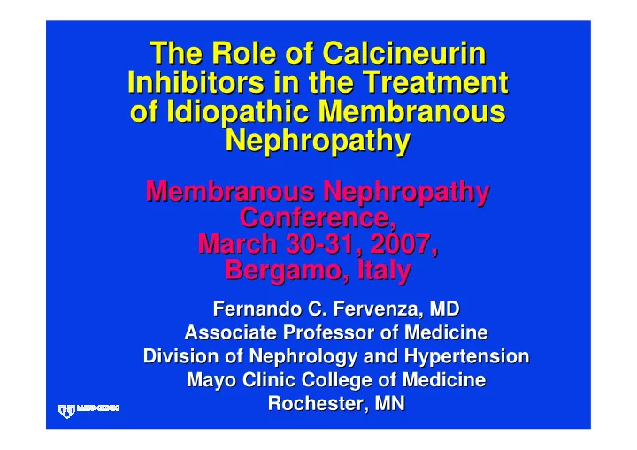 the role of calcineurin the role of calcineurin