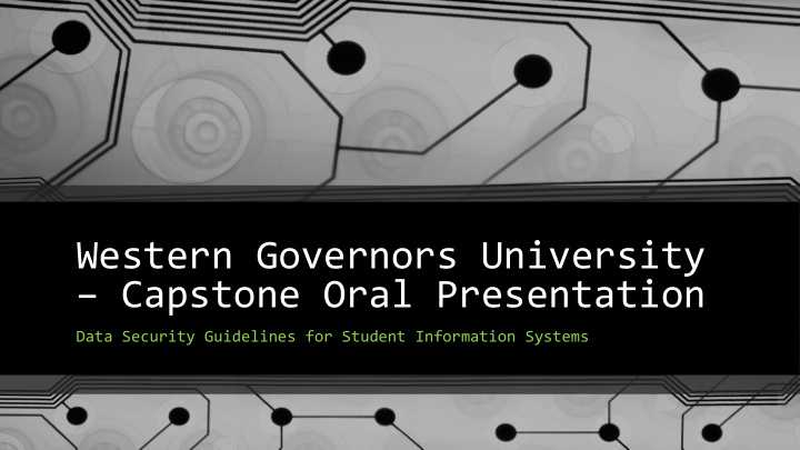 capstone oral presentation