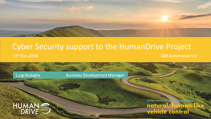 cyber security support to the humandrive project