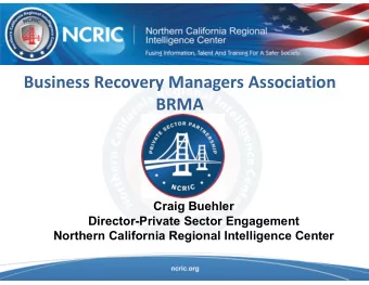 Business Recovery Managers Association  BRMA  Craig Buehler  Director-Private Sector Engagement
