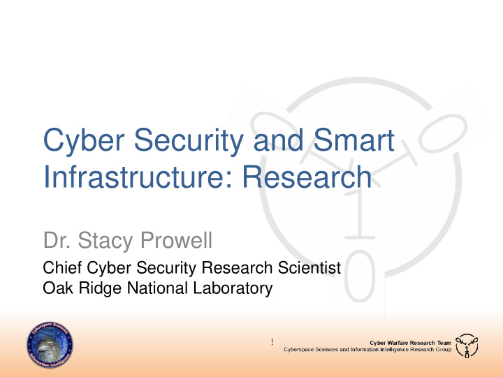 cyber security and smart infrastructure research