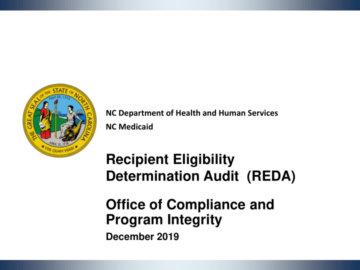 determination audit reda office of compliance and