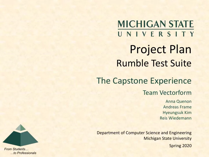 project plan
