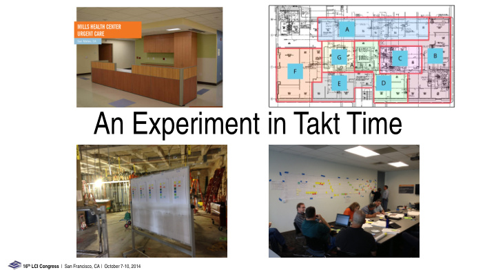 an experiment in takt time