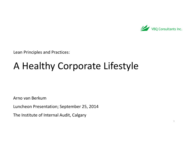 a healthy corporate lifestyle