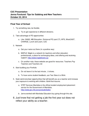 6. Just know that not getting a job the first year out does not  reflect your ability as a teacher.
