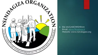 Email: elimu7@yahoo.fr  Website: www.nsindagiza.org  Being older, woman, with  disability, in