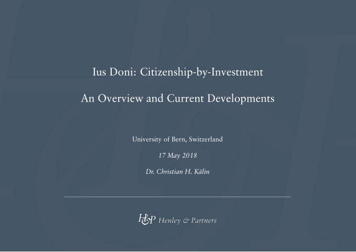 ius doni citizenship by investment